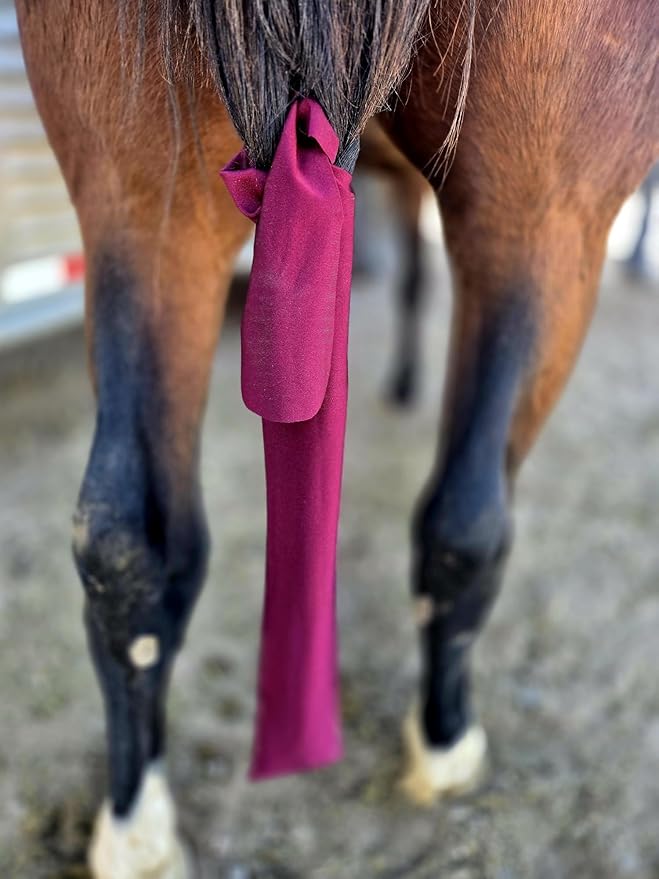 Ranch Hand Premium Tail Bag – Horse Tail Bag Made from Durable Stretchable – Gentle on Hair and Free from Damage – Horse Tail Protection Bag for Grooming – 24 Inches- Maroon