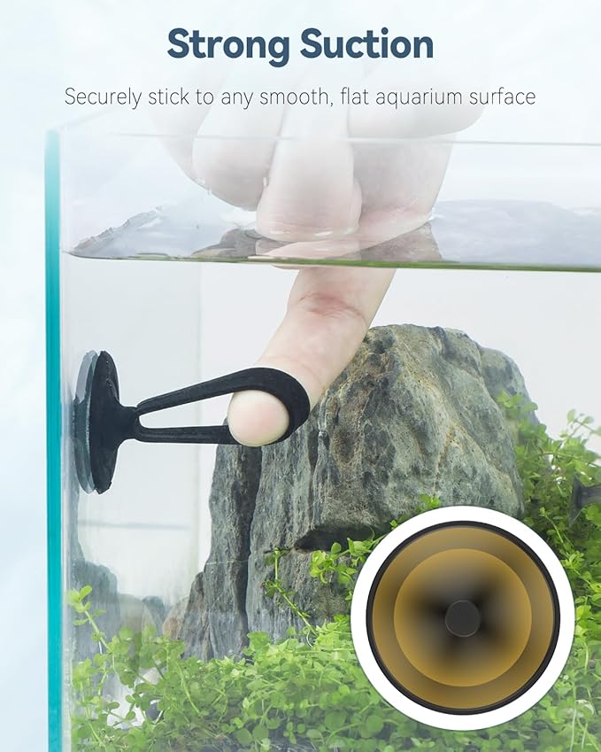 Pawfly 6 Pcs Fish Tank Tube Light Suction Cups Aquarium Suction Cups for 1" to 1.5" Wide Aquarium Tube Light Holders Suckers with 1 Inch Elastic Rubber Ring (Not for Airline Tubing)