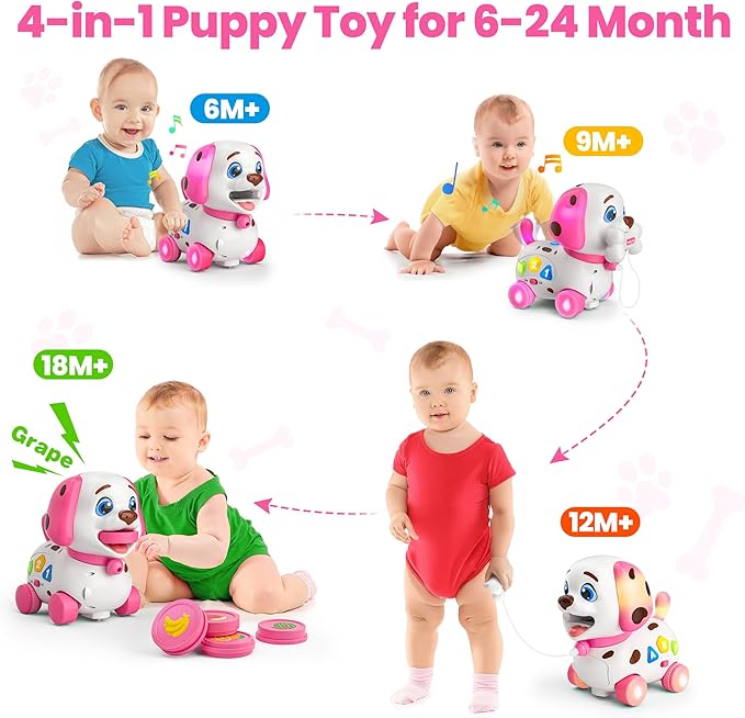 Puppy Toy for 1 Year Old Girl Gift, Musical Baby Toy 6-12-18 Month, First Birthday Gifts for 1 Year Old Girl Boy, Educational Infant Toys for 7 8 9 10-12 Month