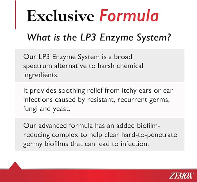 ZYMOX Enzymatic Ear Solution with 0.5-Percent Hydrocortisone, for Dog & Cat, 1.25 oz