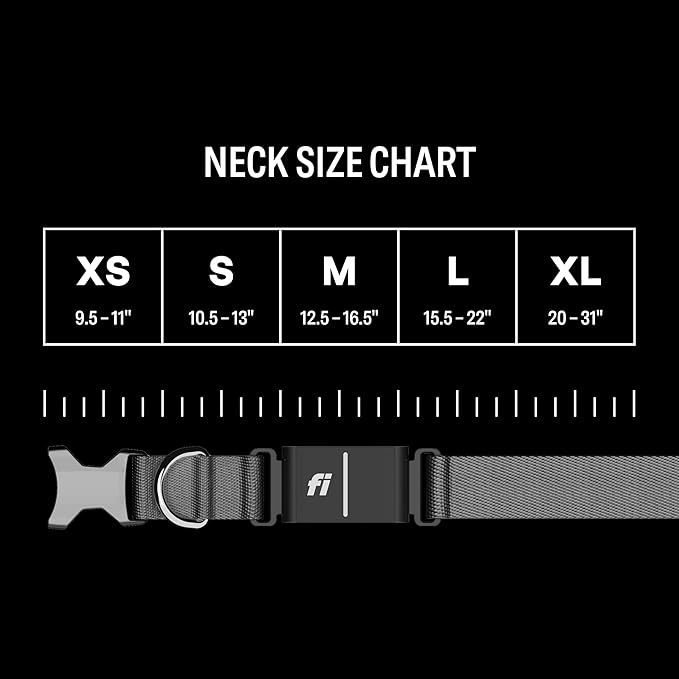 New Fi Series 3+ Smart Dog Tracker Collar – AI GPS for Dogs, Health & Behavior Monitor, Virtual Fence, Escape Alerts, Waterproof, Apple Watch Compatible 12Mo Membership Included