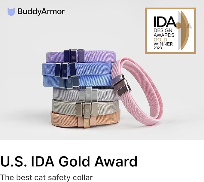 Safety Cat Collar - U.S. IDA Gold Awarding Design, Stretch Elastic Quick Release, Non Breakaway - Light Weight for Kitten, Neck Fit 5.9'-11.8' for All Small Large Cat,S(Cocoa)