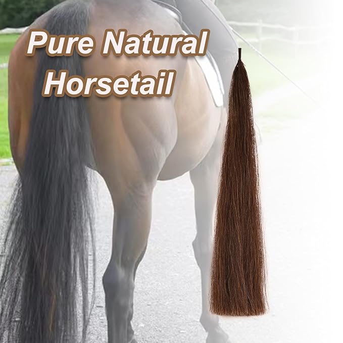 Horse Tail Extensions with Natural Loop Top, Blunt Cut Bottom, 3/8 LB 28-30 Inches Long (red Chestnut)