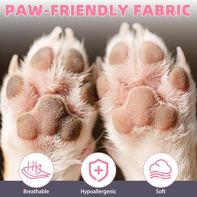 KOOLTAIL Dog Socks for Hot Pavement, Summer Breathable Dog Socks to Prevent Licking Paws, Non Slip Pet Boots & Paw Protectors for Hardwood Floor,Grippy Shoes for Small Medium Large Senior Dogs,Pink XS