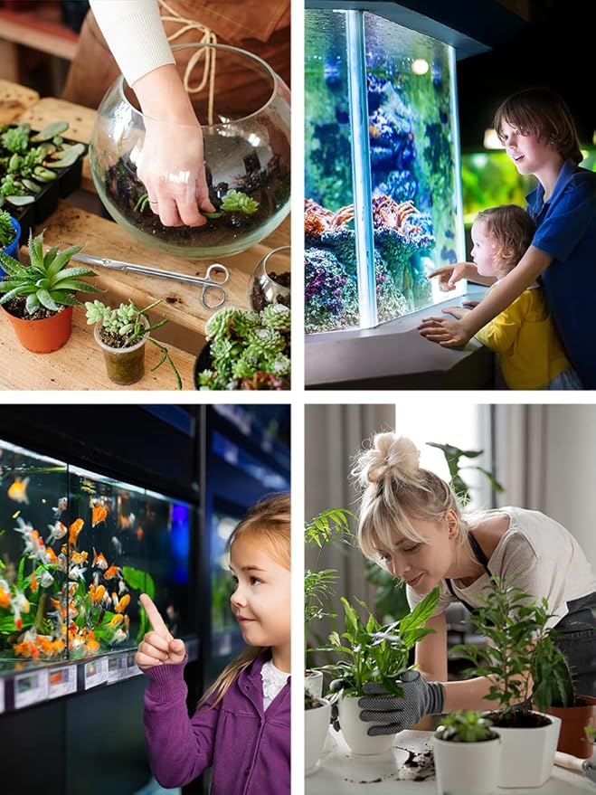 Mandala Crafts Stainless Steel Aquascaping Tools Kit – Aquarium Plant Tools with Tweezers, Spatula, and Scissors for Fish Tanks, Hospital Tanks, Goldfish Bowls, Aquariums, and Terrariums