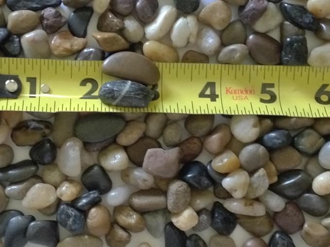 Voulosimi River Rock Stones, Natural Decorative Polished Mixed Pebbles Gravel,Outdoor Decorative Stones for Plant Aquariums, Landscaping, Vase Fillers (2.5 LB, Mixed Colors)
