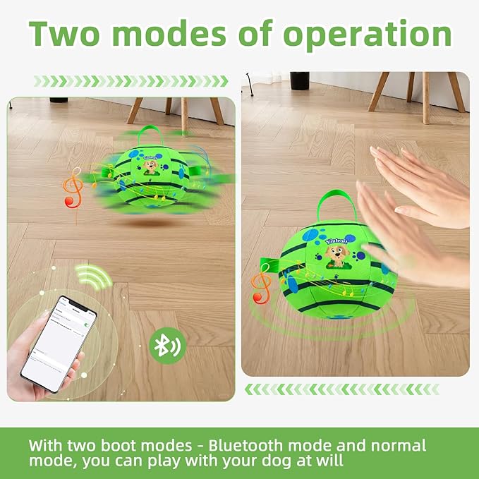 Interactive Dog Toys,Remote Control Dog Balls with Jumping, Rolling & Moving Functions - Includes a Vibrating Dog Ball and Durable Chew Fabric for Safe Play (4.53")