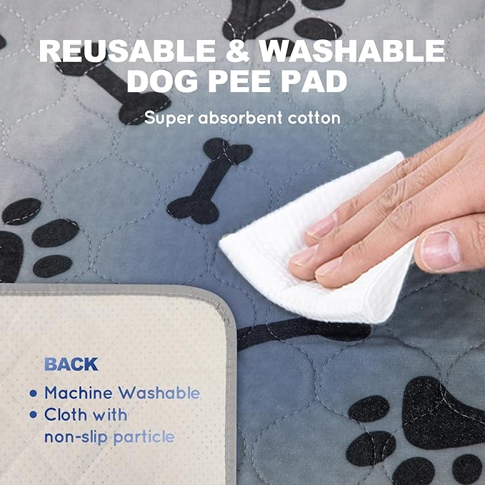 Dog Grass Pad with Tray Extra Large 45”×34” Ultra-Absorbent Artificial Grass Pad for Dogs Potty Grass Hemmed Edge for Indoor Potty Training, Reusable Dogs Pee Pads, Dog Litter Box Balcony