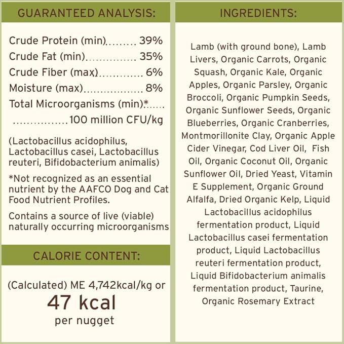 Primal Freeze Dried Raw Dog Food Nuggets, Lamb, Complete & Balanced Meal, Also Use as Topper or Treat, Premium, Healthy, Grain Free, High Protein Raw Dog Food, 14 oz (Pack of 4)