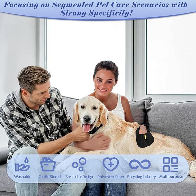 Pet Hair Removal Glove for Cats & Dogs, Reusable Cat Dog Electrostatic Hair Remover, Efficient Grooming Gloves for Pet Hair, Pet Hair Removal Glove for Couch, Furniture, Carpet, Curtain (2 Pcs)