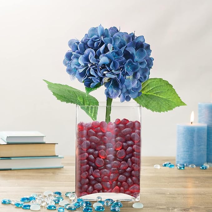 Sea Glass Stones - 0.9LB Red Frosted Glass Pebbles Gemstones - Perfect for Aquarium Rocks, Fish Tank Gravel, Vase Fillers, DIY Crafts, and Home Decor