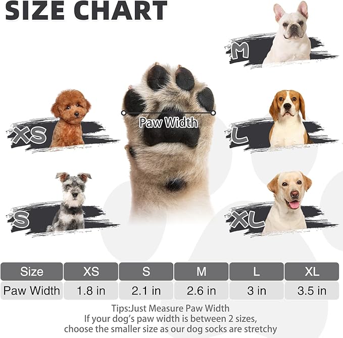 KOOLTAIL Dog Socks for Hot Pavement, Summer Breathable Dog Socks to Prevent Licking Paws, Non Slip Pet Boots & Paw Protectors for Hardwood Floor,Grippy Shoes for Small Medium Large Senior Dogs,Black M