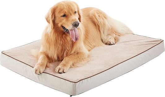 Orthopedic Memory Foam Dog Bed, Cooling Dog Beds for Medium/Large Dogs -Waterproof Pet Bed for Crate with Removable Washable Cover, XL(41inch,90Lbs)