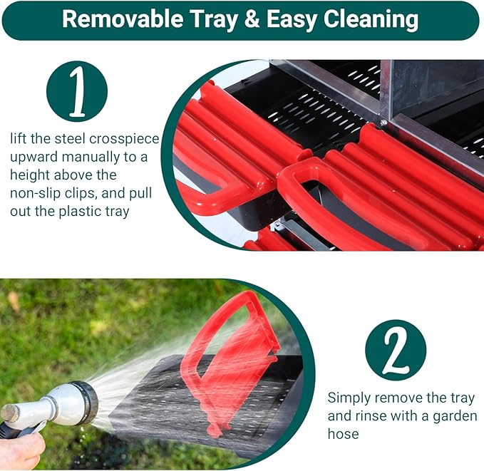 Nesting Boxes for Chickens, Chickens Laying Boxes for Chicken Coop, 6 Compartments Chicken Nesting Boxes, with Removable Tray, Easy Cleaning, for Hens Outdoor Chicken Coop Farm Yard, Red