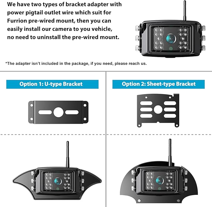 Fookoo 1080P 9" Wireless Backup Camera System, 9" HD Dual/Quad Split Monitor with Recording, IP69 Waterproof Rear View Front View Cameras with Parking Lines, Suits for RV/Truck/Trailer/Van/Bus(DW902)