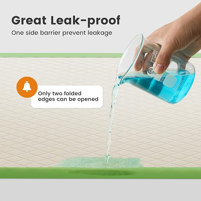 Gardner Pet Dog Pee Pads Extra Large 29"x47", XL Thicker ECO Green Disposable Puppy Training Pads Super Absorbent Full Edge-Wrapping Pad for Dogs, Puppies, Cats, Rabbits (50 Count)