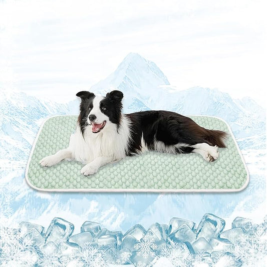 MICROCOSMOS Pet Cooling Mat & Sleeping Pad- Breathable Bubble Surface, EZ Clean. Keep Cooling for Pets, Kids and Adults in Summer.(Green, 40" x 28")