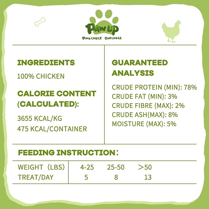Freeze Dried Chicken for Dogs Cats, High Protein Raw Dog Food Topper, Single Fresh Ingredient Treats, 4.6oz, Rawhide Free