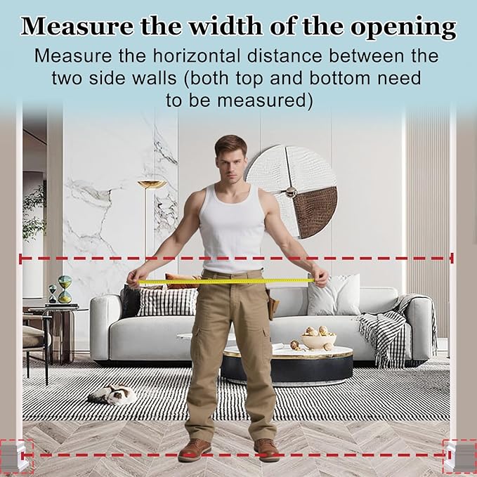 WAOWAO Triple Lock Baby Gate Extra Wide 72.04-76.77" Pressure Mounted Walk Through Swing Auto Close Safety Black Metal Dog Pet Puppy Cat for Stairs,Doorways,Kitchen