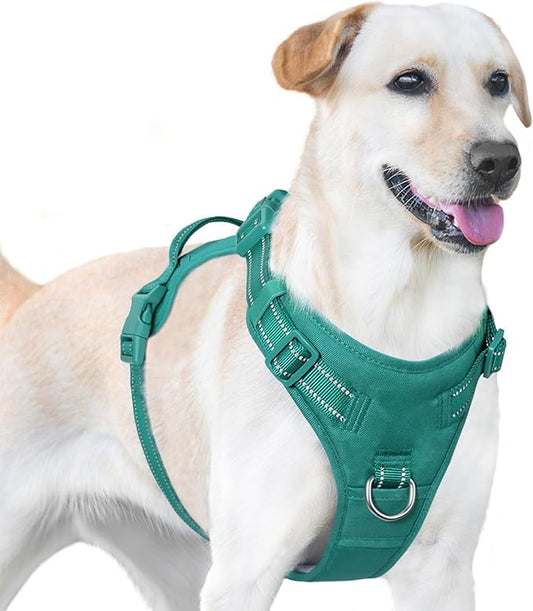 No Pull Dog Harness, Reflective Puppy Vest for Small Medium Large Sized Dog(MARRS Green,S)