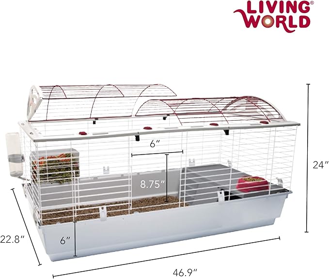 Living World - Deluxe Hybrid Habitat, X-Large - Rabbit, Guinea Pig, Chinchillas, and Small Animal Cage