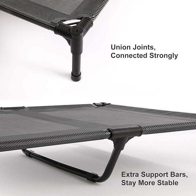 petizer 36" Elevated Dog Bed for Large Dogs, Outdoor Dog Cot Bed Waterproof, XL Dog Bed with Supporting Bars - Up to 120 LBs, Washable Breathable Raised Cooling Pet Bed, Indestructible, Large