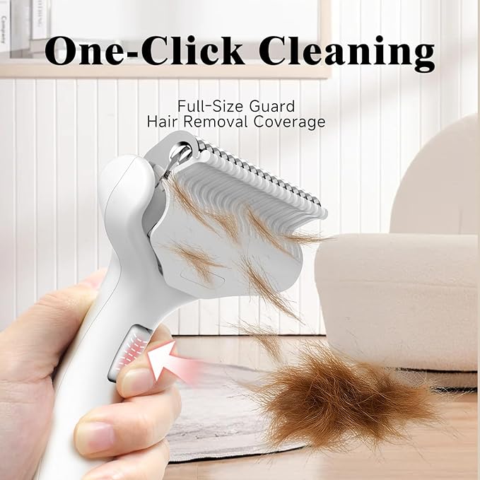 Undercoat Shedding Brush for Dogs & Cats – Professional Deshedding & Dematting Tool +Steam Brush+Waterless Shampoo