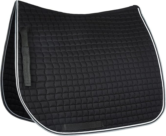 HORZE Adepto Quilted Quick-Dry Dressage Saddle Pad for Horses with Two-Tone Trim