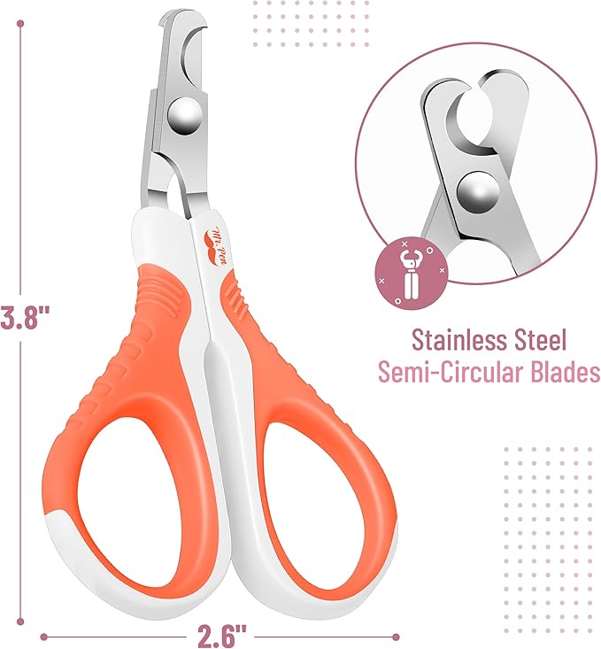 Mr. Pen Cat Nail Trimmer - Orange, Kitten & Small Dog Nail Clipper, Cat Claw Trimmer