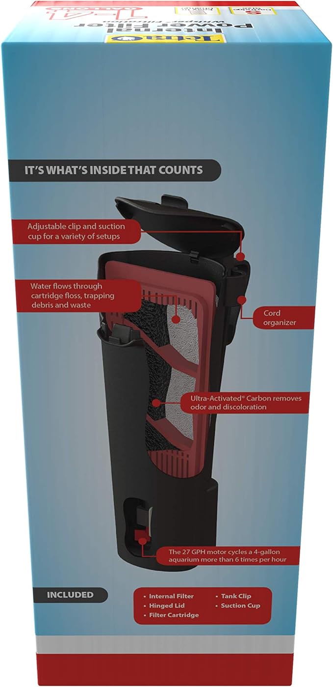 Tetra Whisper 4i Internal Power Filter, Filtration for Aquariums Between 1 and 4 Gallons