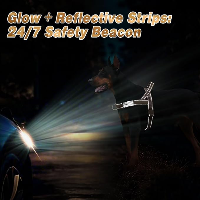 Forestpaw No Pull Dog Harness - Soft Flannel Padded Tactical Dog Vest Harness with Quick Release Buckle, Adjustable Reflective Pet Harness for Medium Dogs Walking Training,Brown Camouflage M