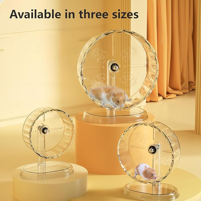 Silent Hamster Wheel – 9.5 Inch Syrian Hamster Running Wheel, Anti-Skid & Height Adjustable, Easy to Clean (9.5inch)