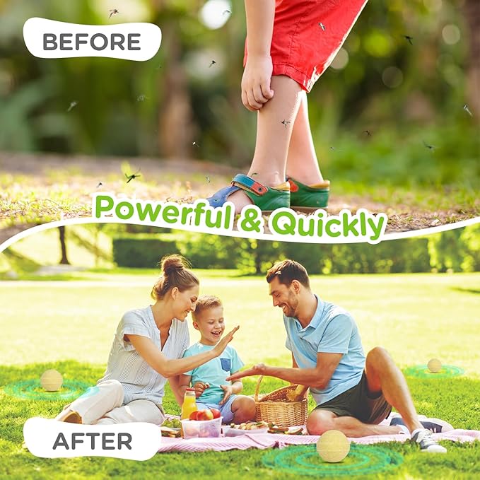 Mosquito Repellent Outdoor Patio, Mosquitoes Repellent Outdoor Powerful, Patio Mosquito Repellent for Yard, Camping, Child&Pets Friendly 10 Pack, Green