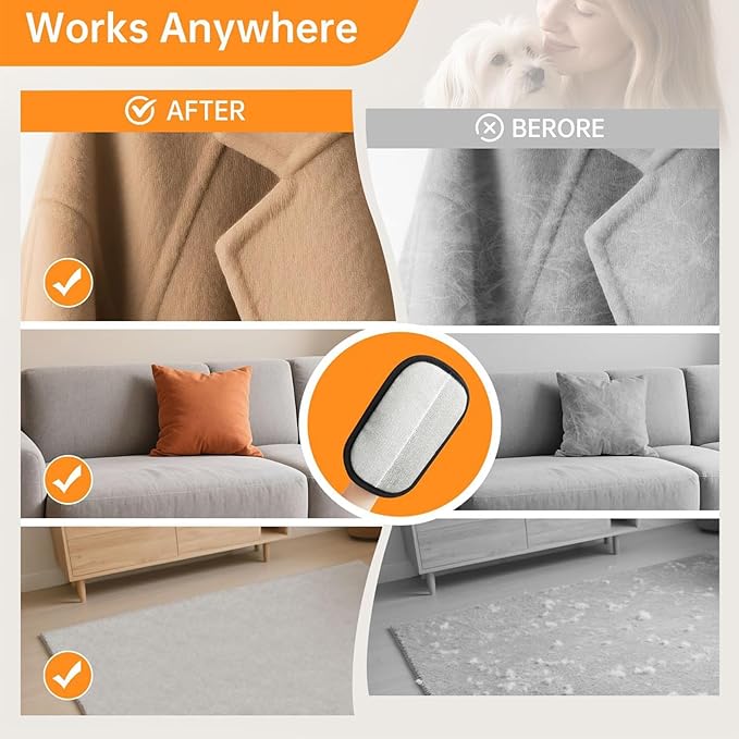 1PC Pet Hair Removal Glove,2025 New Reusable Pet Hair Removal Tool, Suitable for Bed Sheets, Sofas, Clothes, Carpets, Car Seats, and Static Gloves for Dogs and Cats