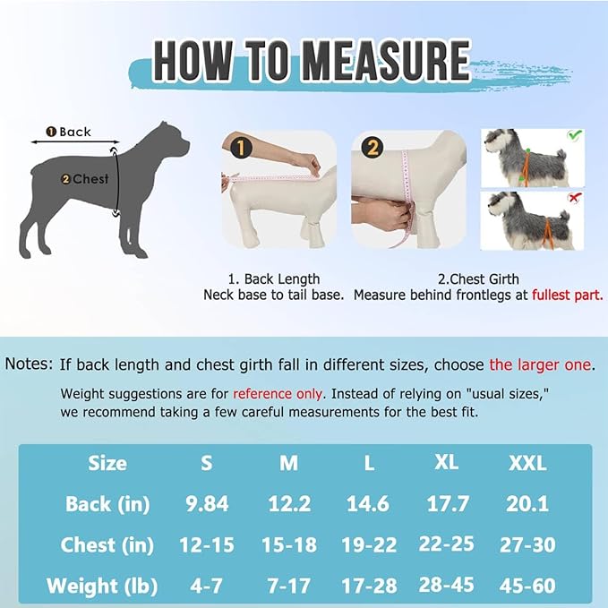 Lukovee Recovery Suit for Dogs, Onesie Surgery Recovery Suit for Female Male Dogs, Abdominal Wounds Cone E-Collar Alternative Prevent Licking Spay Recovery Suit (TBL,S)