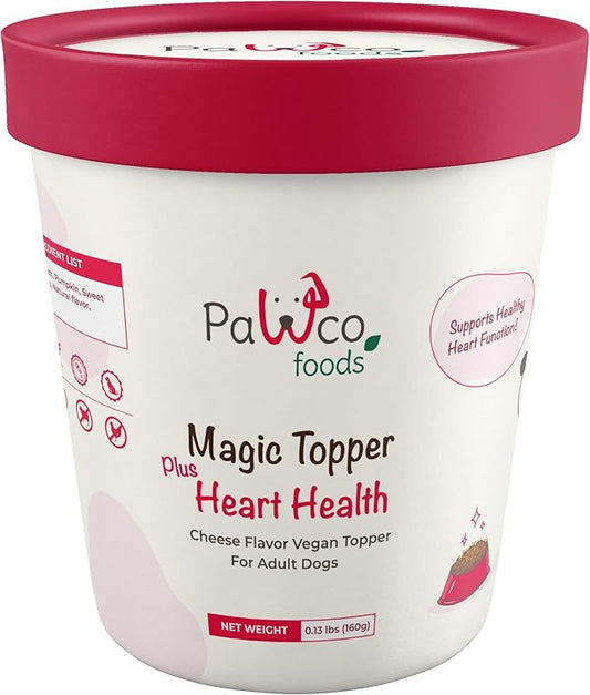 PawCo Magic Topper Heart Health - Dog Food Topper with Taurine, Grain-Free Meal Enhancer for Energy Support, 160g