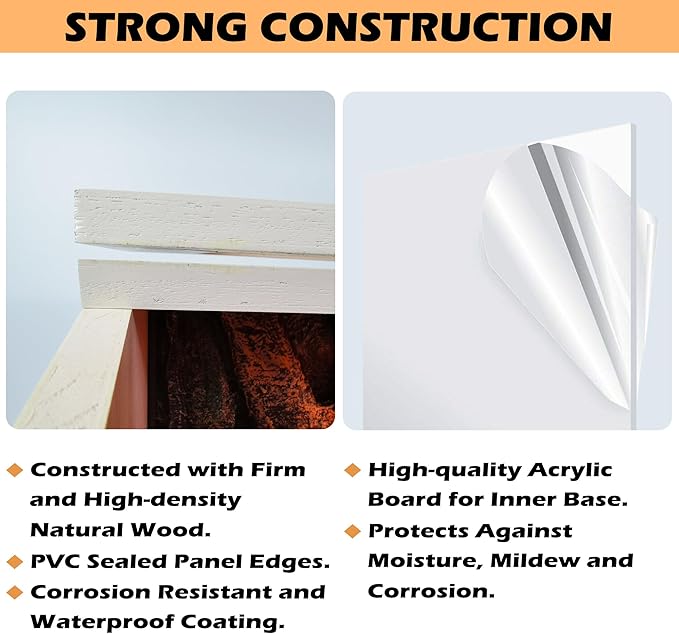 Prolee Bearded Dragon Tank, Reptile Enclosure, Snake Tank, Reptile Terrarium, Built-in Light Fixtures with Switch, (37 Gallon, 40" Long, Thick Wood Roof)