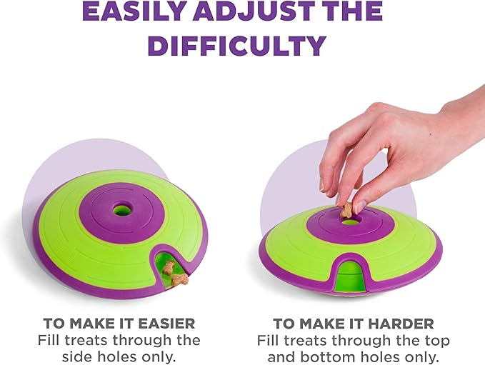 Outward Hound by Nina Ottosson Dog Treat Maze Dog Puzzle Enrichment Toy, Level 2 Intermediate, Green