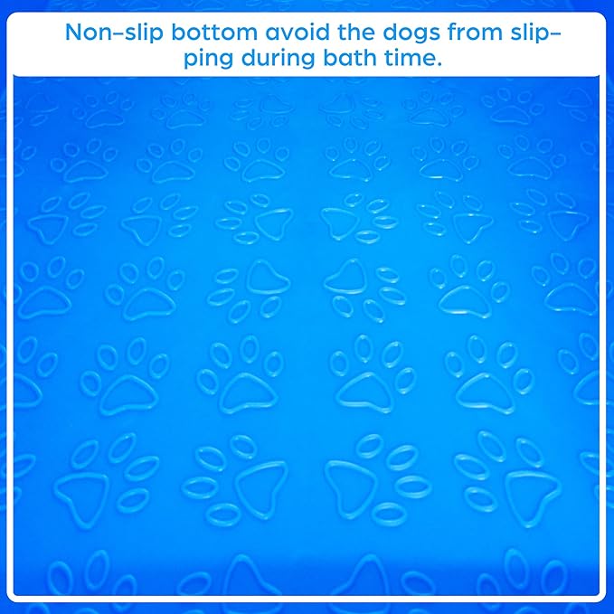 SHELANDY 45" Pet Grooming Bathtub Dog Wash Station | Heavy Duty Bathing Tub (Bathtub & Stairs Combo)