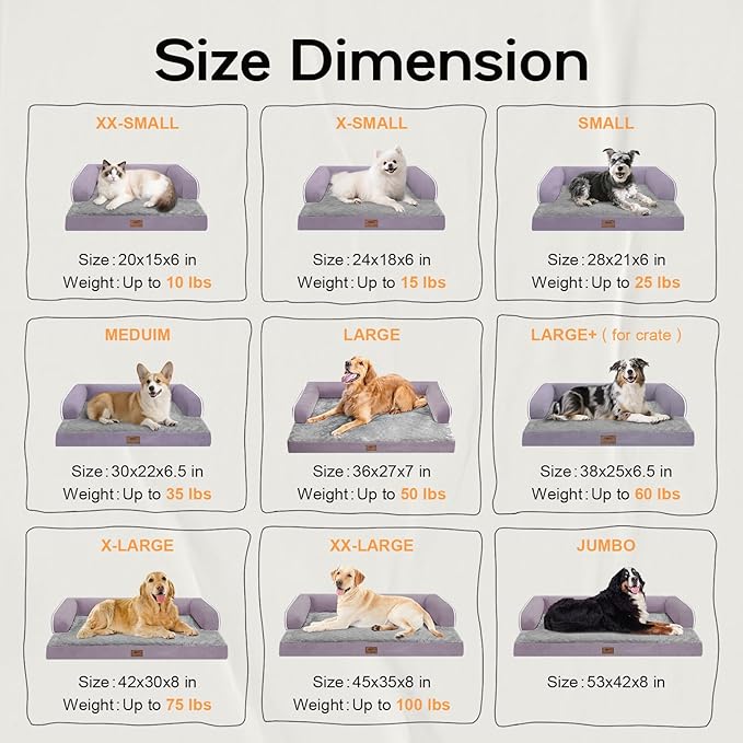 Small Dog Bed and Cat Sofa Waterproof Orthopedic Dog Beds for Small Dogs Cat Bed Comfy Pet Couch Sofa Beds with Washable Removable Cover & Non-Slip Bottom
