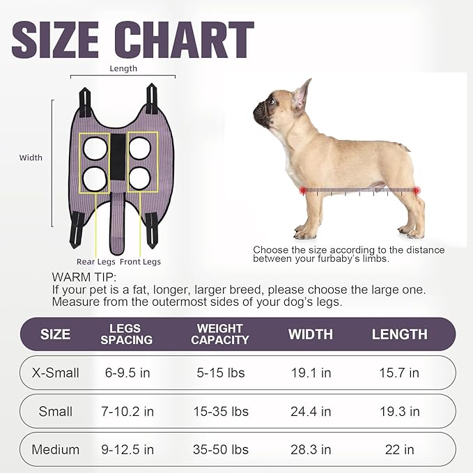 PAWCHIE Dog Grooming Hammock Harness for Dogs & Cats with Pet Nail Clipper Trimmer- Breathable Cat Hanger Sling for Trimming Clipping Nails-Dog Hammock Restraint Bag for Small Medium Large Dog, Pink M