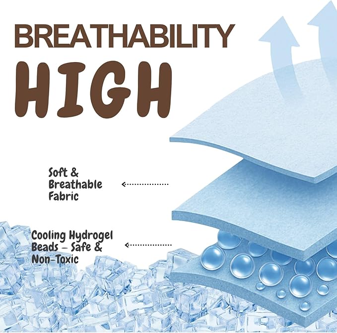 2pcs Cooling Scarf for Pets,Summer Cooling Scarves Keep Cats and Dogs Cool, Reused,Rrecycled,Suitable for Dogs (2pcs-Blue Stripe)