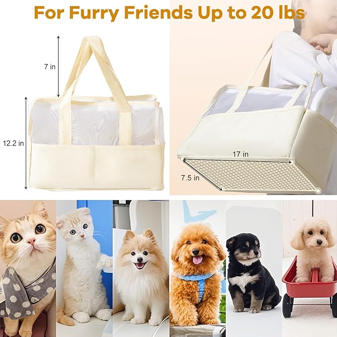 Dog Purse Carrier for Small Dogs Cat Kitty Puppy Rabbit Bunny Dog Cat Bag Carrier for Animals up to 22lbs Soft Sided, Collapsible Pet Carrier Sling for Outing Travel Vet-Sky Blue