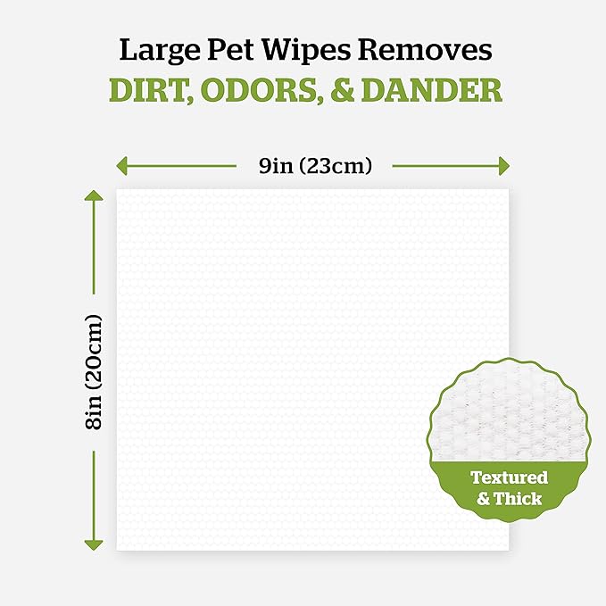 Pogi’s Dog Grooming Wipes – Hypoallergenic Pet Wipes for Paws, Body & Butt – Cleaning & Hydrating, Fragrance Free, 100-Count