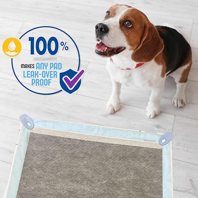 SureGrip Pee Pad Holder - Fits All Common Pad Sizes, 100% of Urine Stays on Pad, Built-in Lock & Release Pad Grips Secure Pad to Holder, Holder Can Secure to Floor, No Sliding or Folding