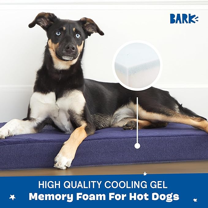 Barkbox Orthopedic Dog Bed with Memory Foam, Premium Comfort for Dogs and Puppies, Dog Bed for Joint Relief and Restful Sleep, Durable and Easy to Clean - Navy, Medium