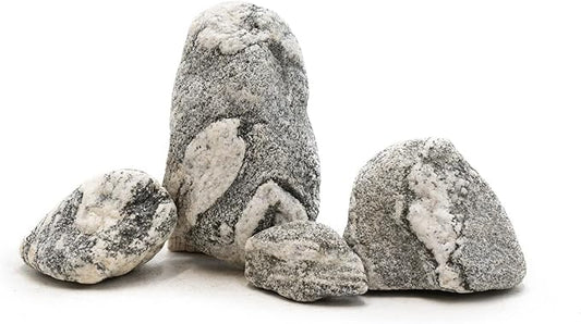 Natural Aquarium Rocks Silver Seiryu Rock Mountain Stone Fish Rocks for Aquariums and Terrariums Animal Feeding Box, Micro Landscape, Stone Landscape and Bonsai (5lb 2-5inch 4-5Pcs)