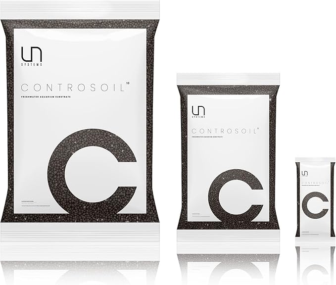 Ultum Nature Systems Controsoil - Freshwater Aqua Soil Substrate for Fish, Shrimp, Live Plant Propagation and Aquascaping - 6.8pH Low Ammonia, Volcanic Ash - Black, Fine (1 Liter | 2LB)