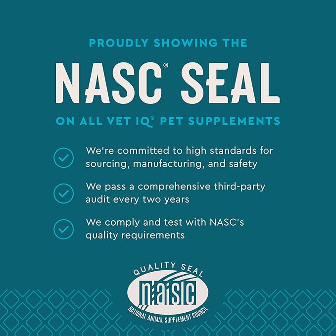 VetIQ Hip & Joint Supplement for Dogs, Anti Inflammatory Joint Support, Glucosamine, MSM, and Krill, Chicken Flavored Soft Chews, 60 Count
