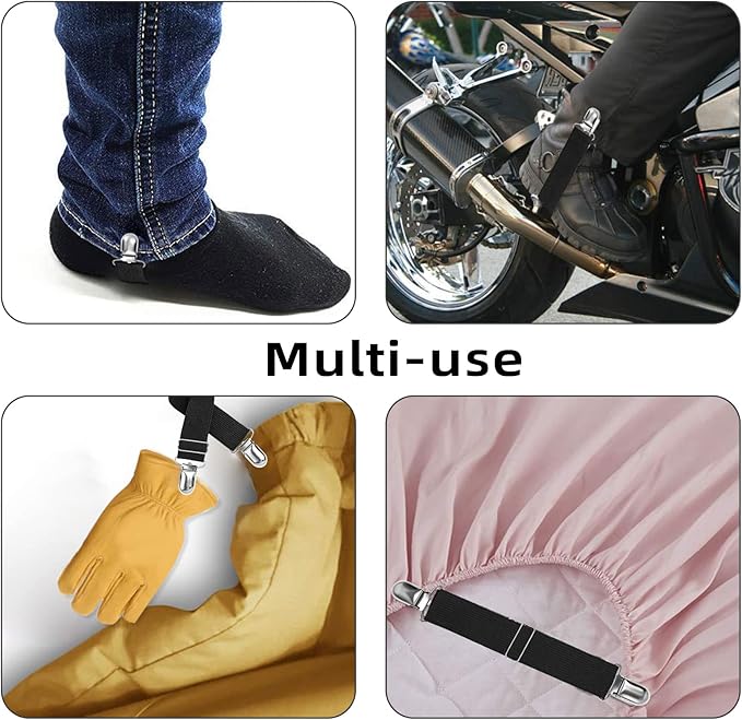 Adjustable Boot Straps Pant Stirrups Clips Boot Clips